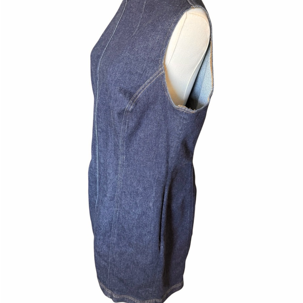 SPANX Dark Blue Denim Midi Dress - Picture 3 of 10